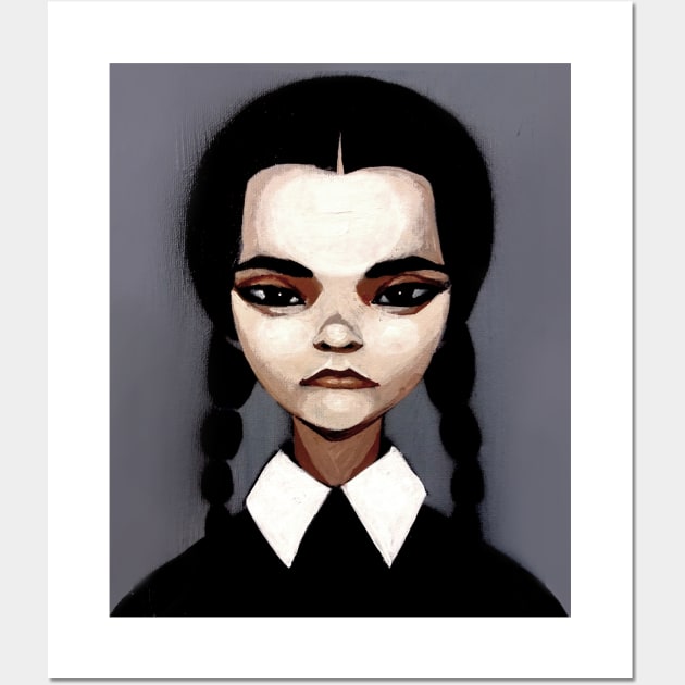 Wednesday Addams Wall Art by Mikekimart